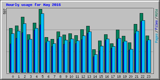 Hourly usage for May 2016