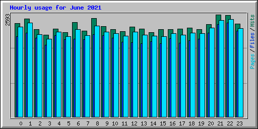 Hourly usage for June 2021