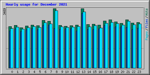 Hourly usage for December 2021
