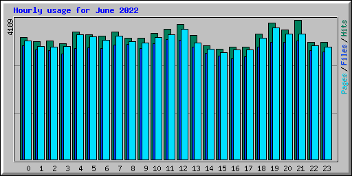 Hourly usage for June 2022