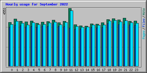 Hourly usage for September 2022