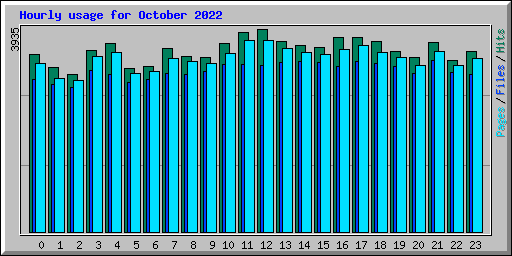 Hourly usage for October 2022