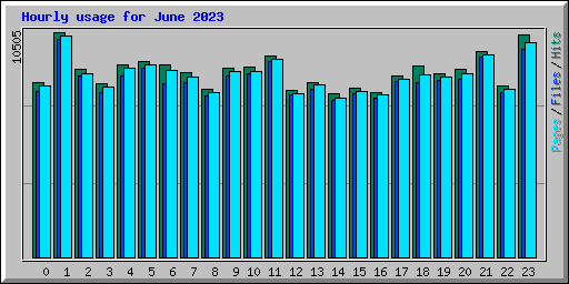 Hourly usage for June 2023