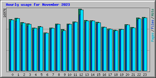 Hourly usage for November 2023
