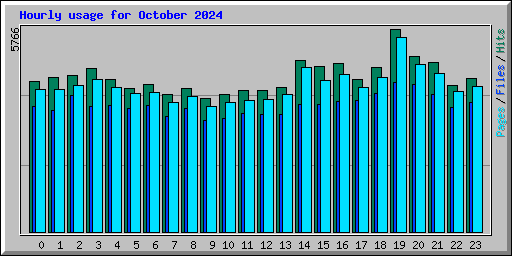 Hourly usage for October 2024