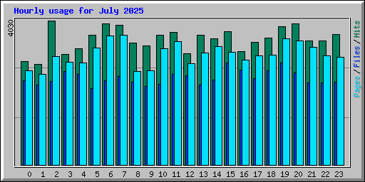 Hourly usage for July 2025
